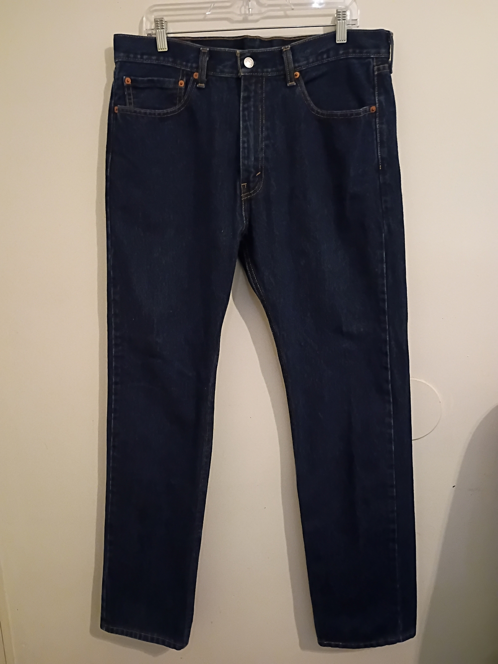 Levi's Men's 505 Straight Fit Dark Indigo Jeans Size 36/34